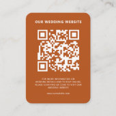 Hochzeitwebsite QR Code UAWG Earth Tones Begleitkarte (Vorderseite)