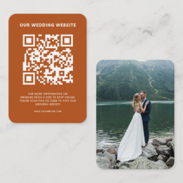 Hochzeitwebsite QR Code UAWG Earth Tones Begleitkarte
