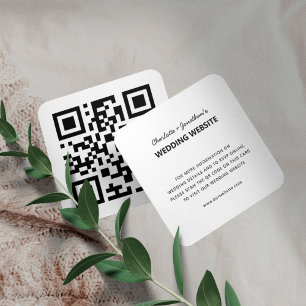 Hochzeitwebsite QR Code UAWG Minimalistisch Begleitkarte