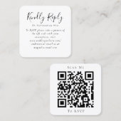 Hochzeitwebsite QR Code UAWG Telefonnummerkarte (Vorne/Hinten)