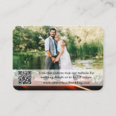Hochzeitwebsite QR Overlay Foto Begleitkarte (Vorderseite)