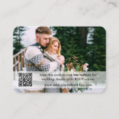 Hochzeitwebsite QR Overlay Foto Green Begleitkarte (Vorderseite)