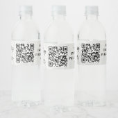 Hochzeitwebsite Site Name QR Code Minimalistisch W Wasserflaschenetikett (Flaschen)