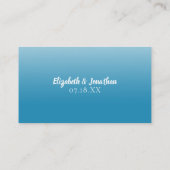 Hochzeitwebsite Tropical Beach String Lights Ombre Visitenkarte (Rückseite)