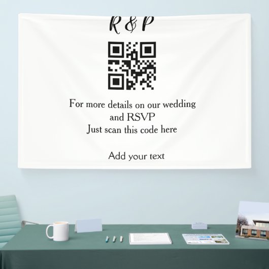 Hochzeitwebsite uAwg q r Code hinzufügen Namenstex Banner (Messe)