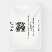 Hochzeitwebsite uAwg q r Code hinzufügen Namenstex Banner (Vertikal)