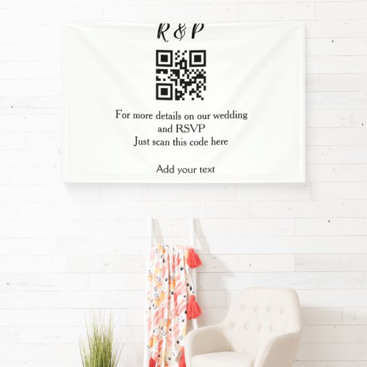 Hochzeitwebsite uAwg q r Code hinzufügen Namenstex Banner (InSitu)