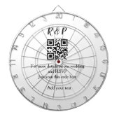 Hochzeitwebsite uAwg q r Code hinzufügen Namenstex Dartscheibe (vorne)
