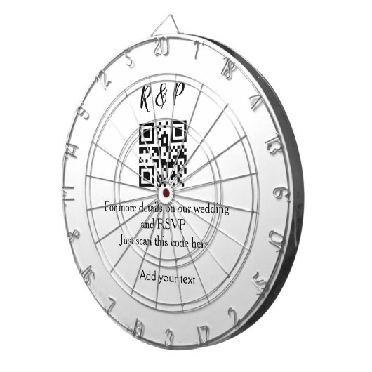 Hochzeitwebsite uAwg q r Code hinzufügen Namenstex Dartscheibe (Vorderseite rechts)