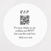 Hochzeitwebsite uAwg q r Code hinzufügen Namenstex Etiketten (Design 2)