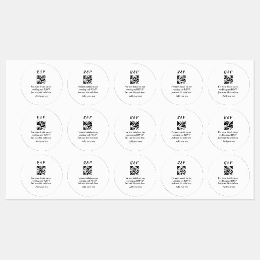 Hochzeitwebsite uAwg q r Code hinzufügen Namenstex Etiketten (Blatt)
