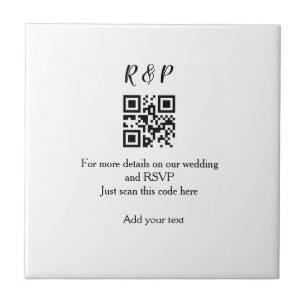 Hochzeitwebsite uAwg q r Code hinzufügen Namenstex Fliese