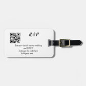 Hochzeitwebsite uAwg q r Code hinzufügen Namenstex Gepäckanhänger (Vorderseite horizontal)