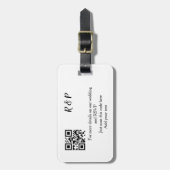 Hochzeitwebsite uAwg q r Code hinzufügen Namenstex Gepäckanhänger (Vorderseite vertikal)