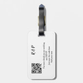 Hochzeitwebsite uAwg q r Code hinzufügen Namenstex Gepäckanhänger (Rückseite vertikal)