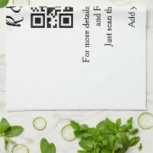 Hochzeitwebsite uAwg q r Code hinzufügen Namenstex Geschirrtuch (Gefaltet)