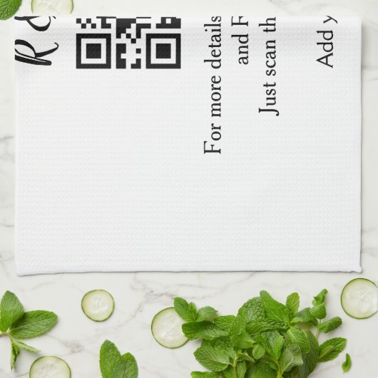 Hochzeitwebsite uAwg q r Code hinzufügen Namenstex Geschirrtuch (Gefaltet)