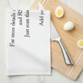 Hochzeitwebsite uAwg q r Code hinzufügen Namenstex Geschirrtuch (Viertel Falte)