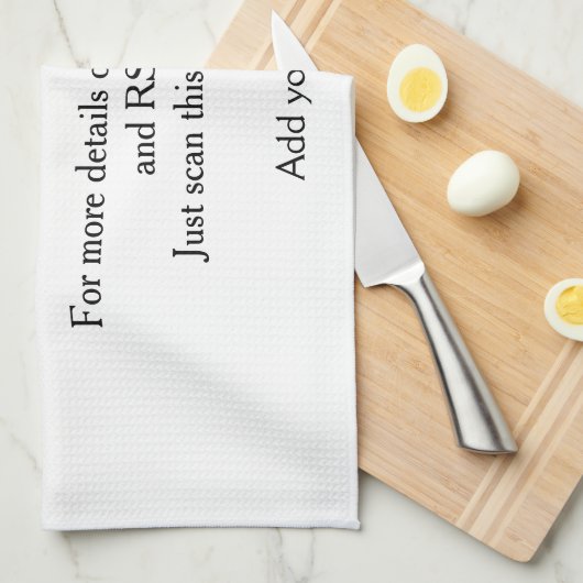 Hochzeitwebsite uAwg q r Code hinzufügen Namenstex Geschirrtuch (Viertel Falte)