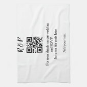 Hochzeitwebsite uAwg q r Code hinzufügen Namenstex Geschirrtuch (Vertikal)