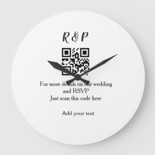 Hochzeitwebsite uAwg q r Code hinzufügen Namenstex Große Wanduhr