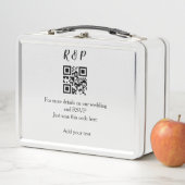 Hochzeitwebsite uAwg q r Code hinzufügen Namenstex Metall Brotdose (Beispiel)