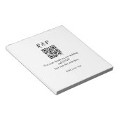 Hochzeitwebsite uAwg q r Code hinzufügen Namenstex Notizblock (angewinkelt)