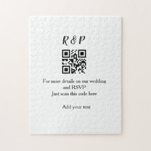 Hochzeitwebsite uAwg q r Code hinzufügen Namenstex Puzzle