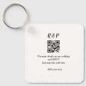 Hochzeitwebsite uAwg q r Code hinzufügen Namenstex Schlüsselanhänger (Vorderseite)