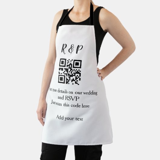Hochzeitwebsite uAwg q r Code hinzufügen Namenstex Schürze (InSitu)