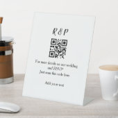 Hochzeitwebsite uAwg q r Code hinzufügen Namenstex Sockelschild (In SItu)