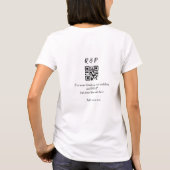 Hochzeitwebsite uAwg q r Code hinzufügen Namenstex T-Shirt (Rückseite)