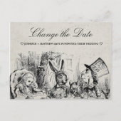 Hochzeitwechsel Alice im Wunderland Postkarte (Vorderseite)