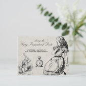 Hochzeitwechsel Alice im Wunderland Postkarte (Stehend Vorderseite)