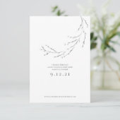 Hochzeitwechsel Ändern des Datums Minimalistische (Stehend Vorderseite)