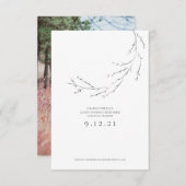 Hochzeitwechsel Ändern des Datums Minimalistische (Vorne/Hinten)