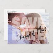 Hochzeitwechsel Foto moderne Ankündigung (Vorne/Hinten)