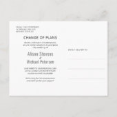 Hochzeitwechsel Foto moderne Ankündigung (Rückseite)