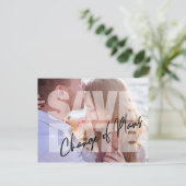 Hochzeitwechsel Foto moderne Ankündigung (Stehend Vorderseite)