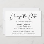 Hochzeitwechsel - Schwarz-weißer Aufschub Ankündigung (Vorderseite)