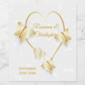 Hochzeitweilige Wine Labels Gold farbige Herzbluts Weinetikett (Einzelnes Label)