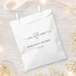 Hochzeitweiliges Herzensskript Geschenktütchen