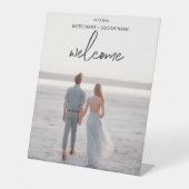 Hochzeitwillkommen Vertikal Sockelschild (Vorderseite)