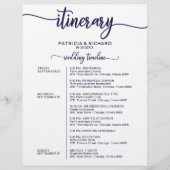 Hochzeitwochenende Ausflug Chic Marine Blue Timeli (Vorderseite)