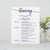 Hochzeitwochenende Ausflug Chic Marine Blue Timeli (Stehend Vorderseite)