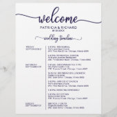 Hochzeitwochenende Ausflug Chic Marine Blue Timeli (Vorderseite)