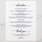 Hochzeitwochenende Ausflug Chic Marine Blue Timeli (Rückseite)
