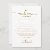 Hochzeitwochenende Begrüßung und Reiseroute Chic Einladung (Vorderseite)