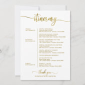 Hochzeitwochenende Begrüßung und Reiseroute Chic Einladung (Rückseite)