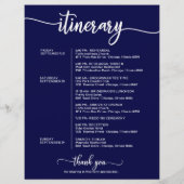 Hochzeitwochenende Begrüßungsreise Blaue Marine (Rückseite)